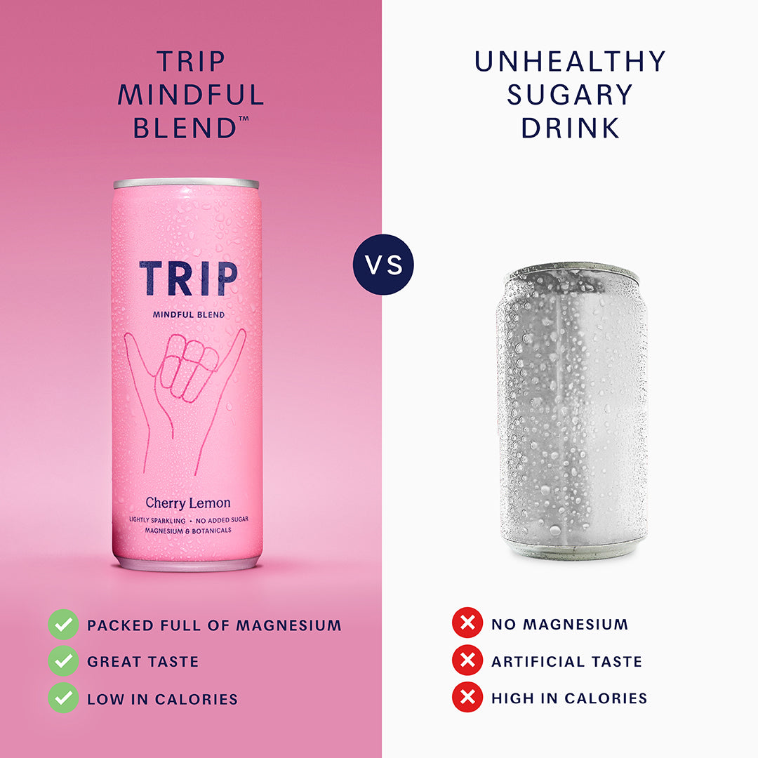 Trip Cherry Lemon Mindful Blends Magnesium Sparkling Drink