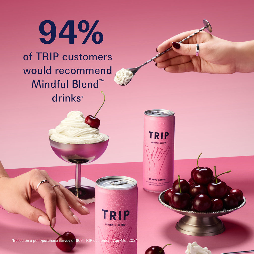 Trip Cherry Lemon Mindful Blends Magnesium Sparkling Drink