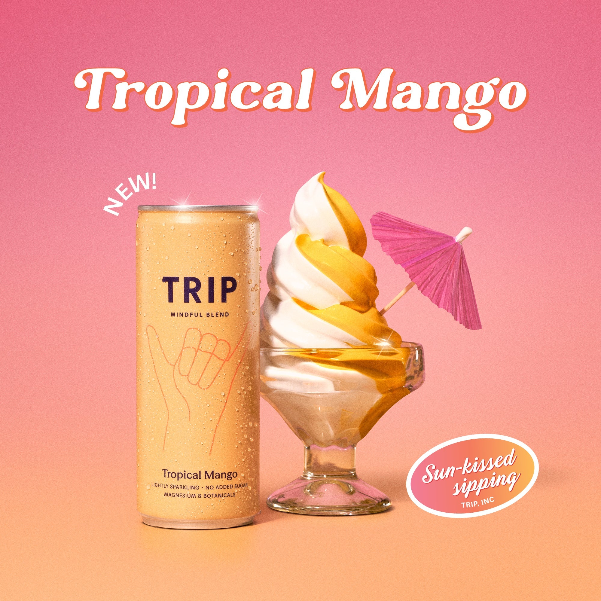 Trip Tropical Mango Magnesium Sparkling Drink