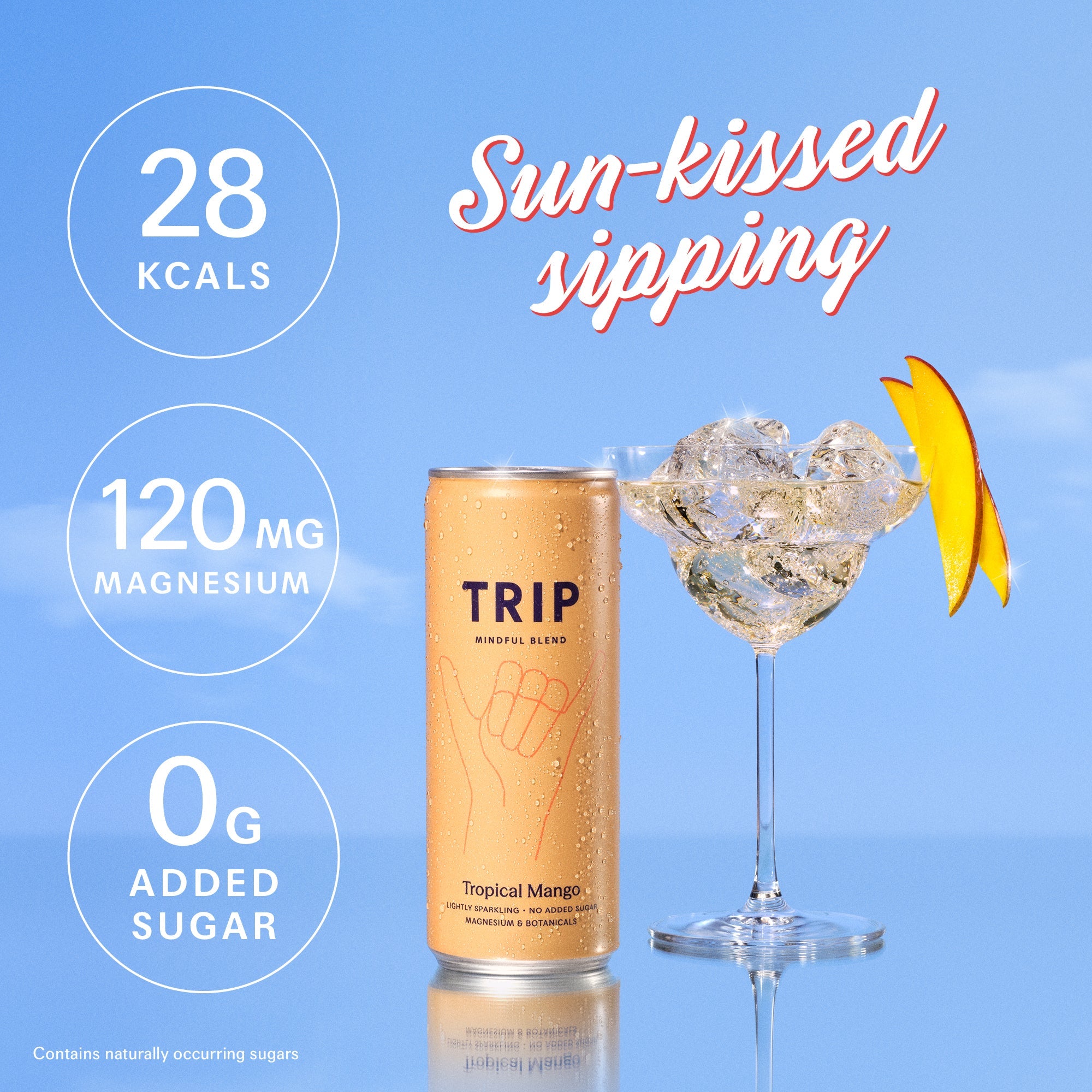 Trip Tropical Mango Magnesium Sparkling Drink