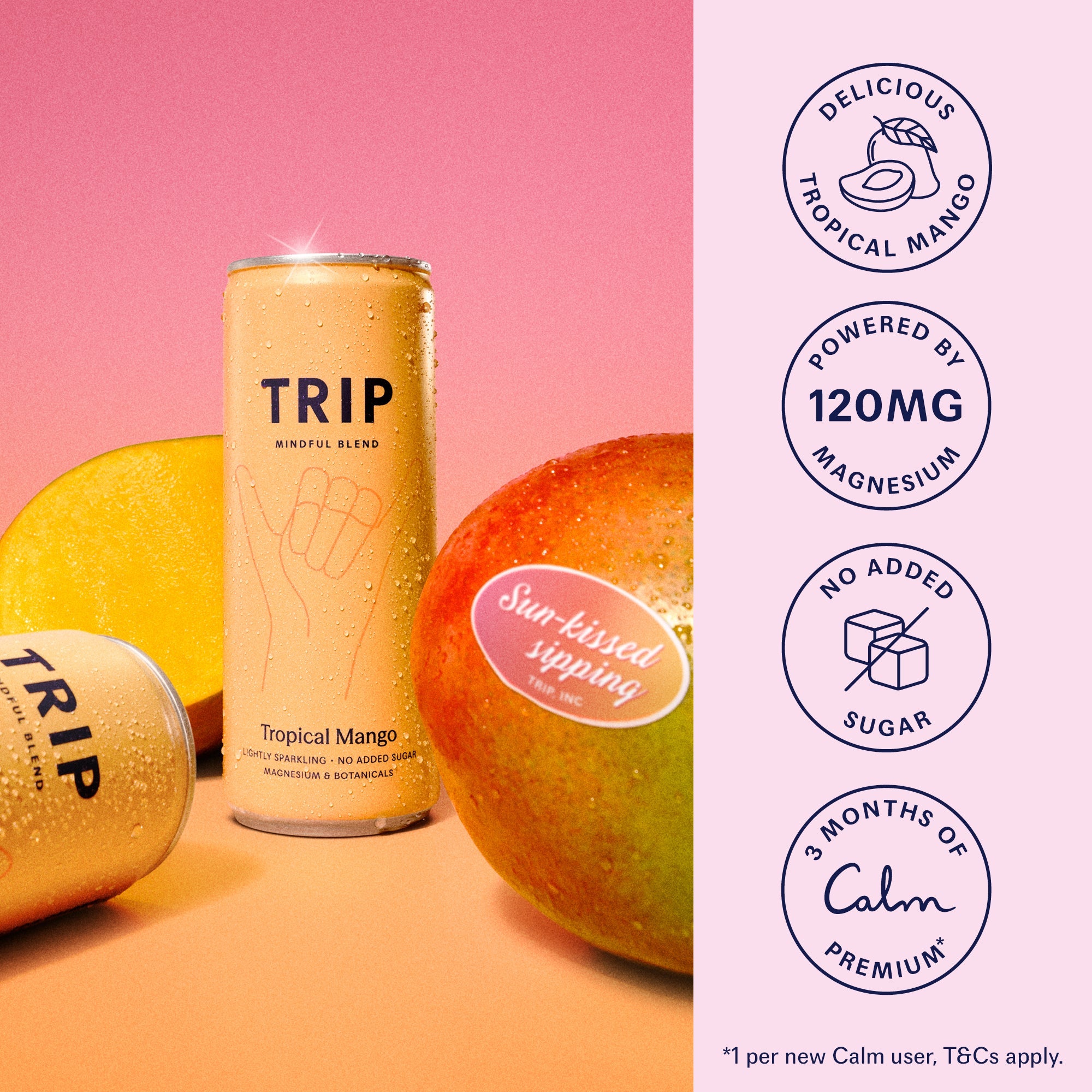 Trip Tropical Mango Magnesium Sparkling Drink