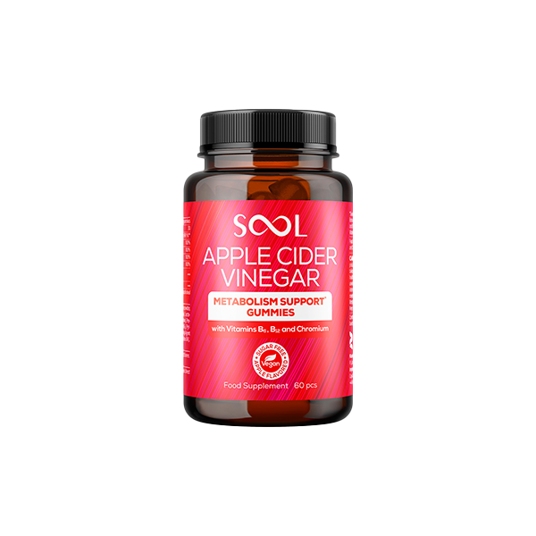 SOOL 500mg Apple Cider Vinegar Gummies - 60 Count for Health