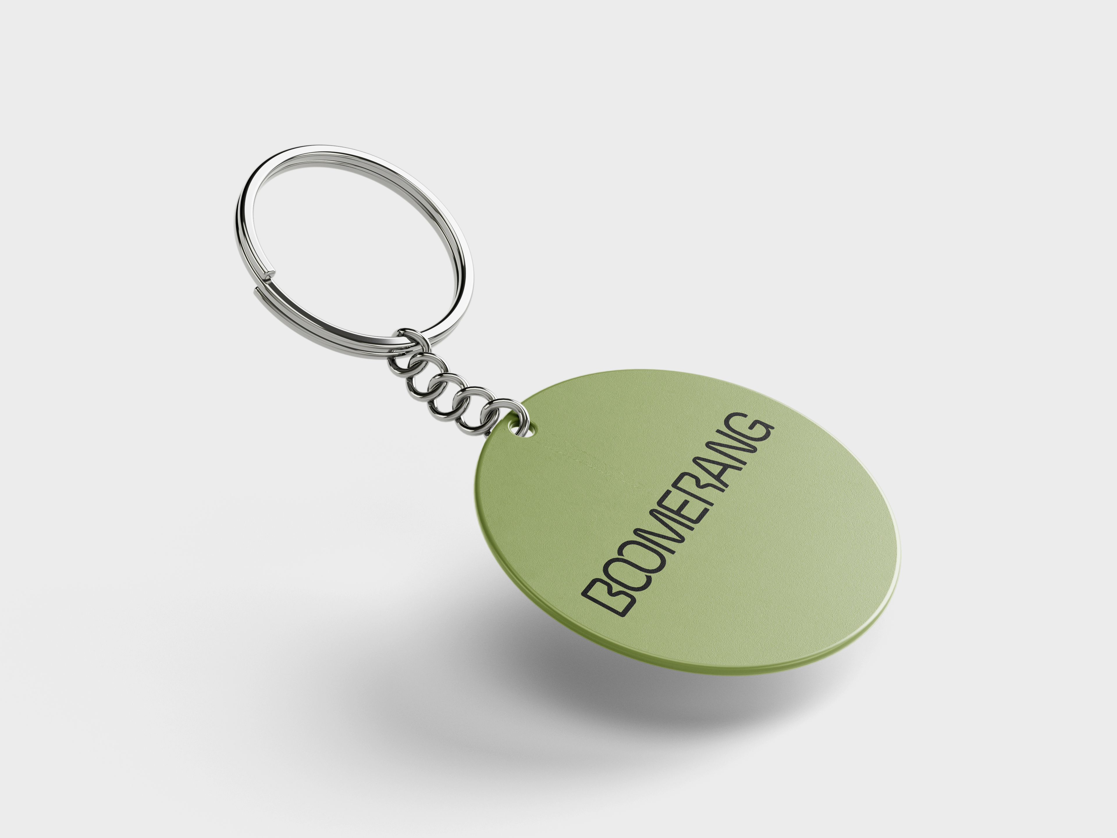 Boomerang Keyring 3 Tags - 2.5cm Coin-Size Tracker Tags