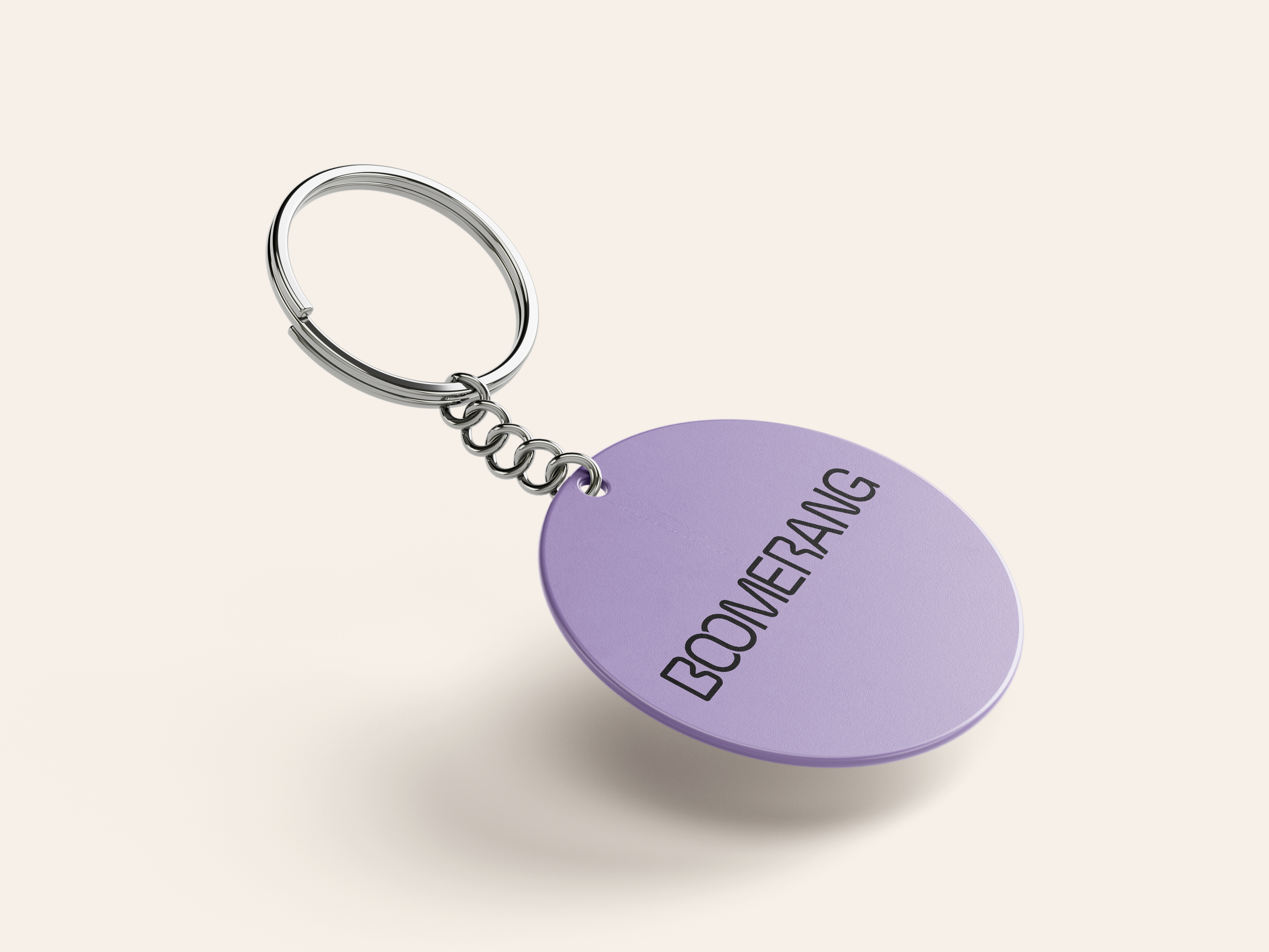 Boomerang Keyring 3 Tags - 2.5cm Coin-Size Tracker Tags