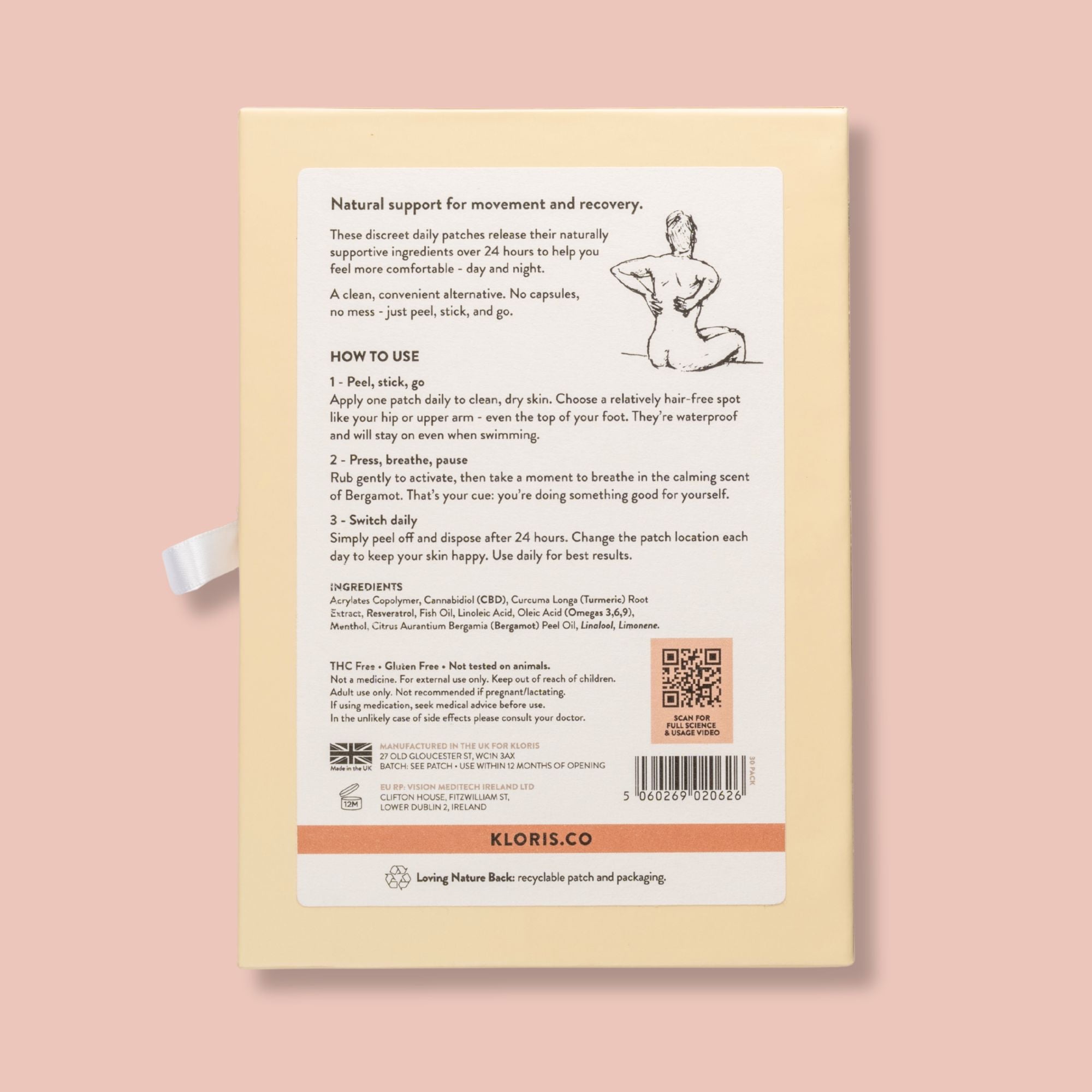 Kloris Muscle & Joint CBD Patches 16mg per Patch