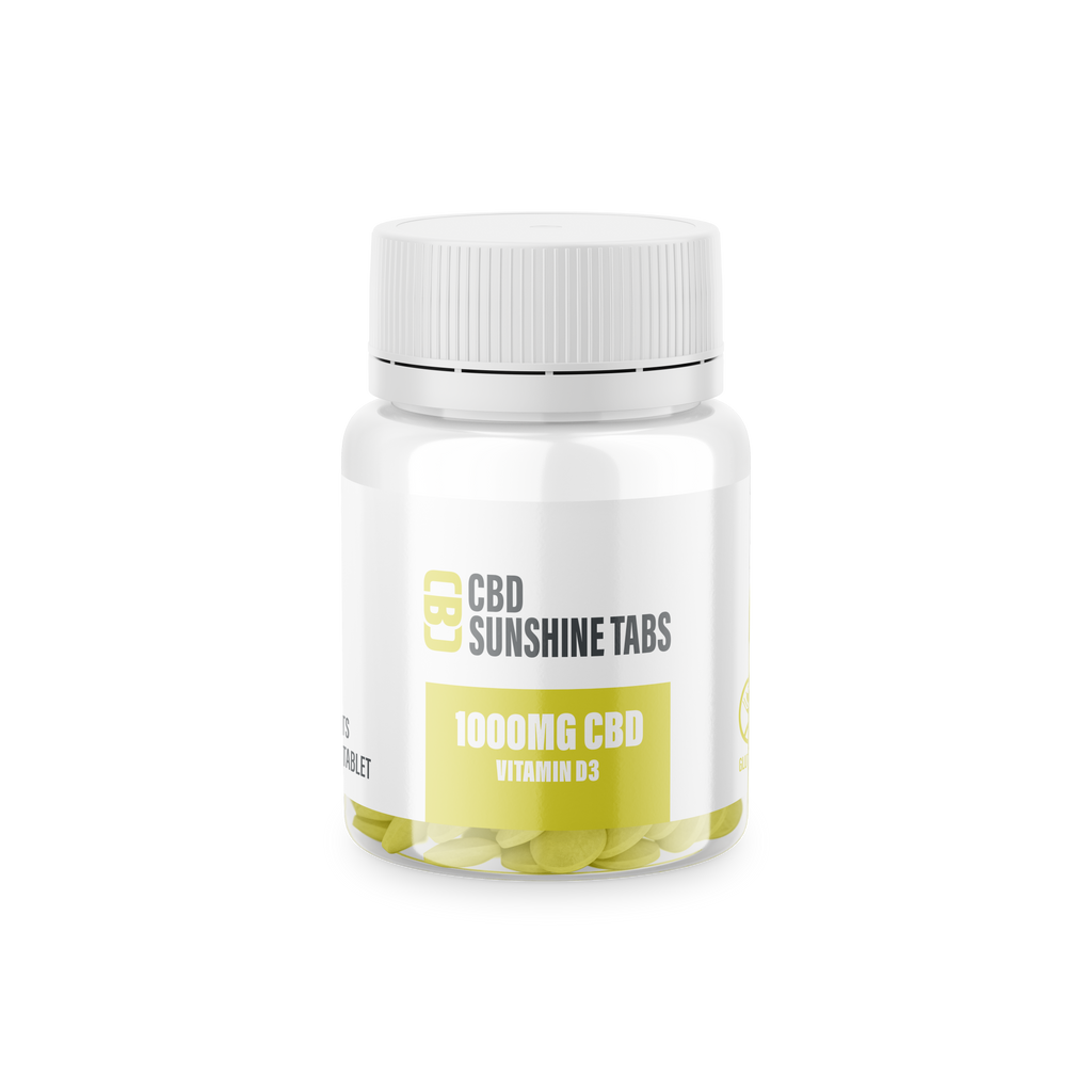 CBD Asylum Sunshine Tablets 1000mg CBD & Vitamin D3 100 Tablets