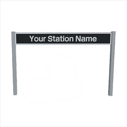 OO Scale Personalised Pre-Coloured Double-Sided Station Name Board