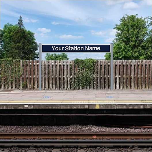TT Scale Personalised Post-Privatisation Station Name Board (Single-Sided)