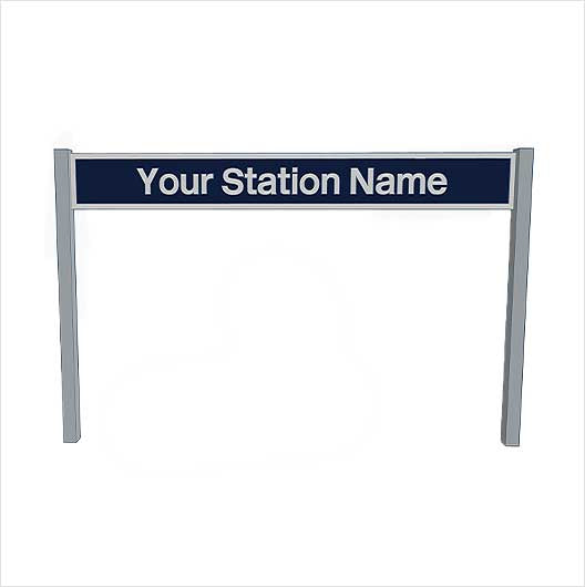 TT Scale Personalised Post-Privatisation Station Name Board (Single-Sided)