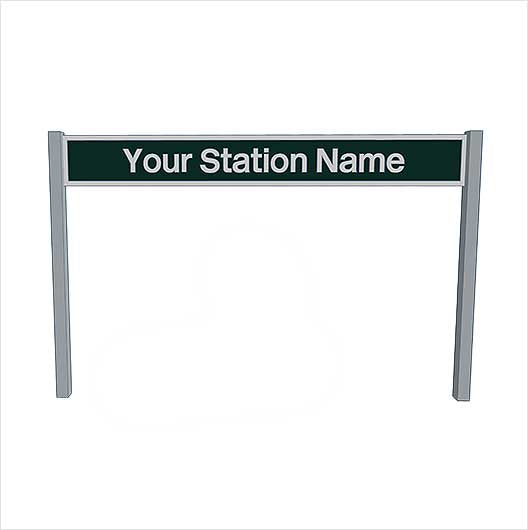 TT Scale Personalised Post-Privatisation Station Name Board (Single-Sided)