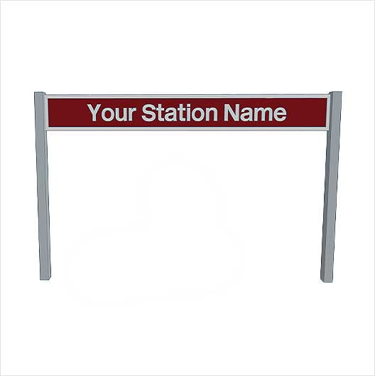 OO Scale Personalised Pre-Coloured Double-Sided Station Name Board