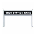 TT Scale Double-Sided Personalised Steam-Era Station Name Board