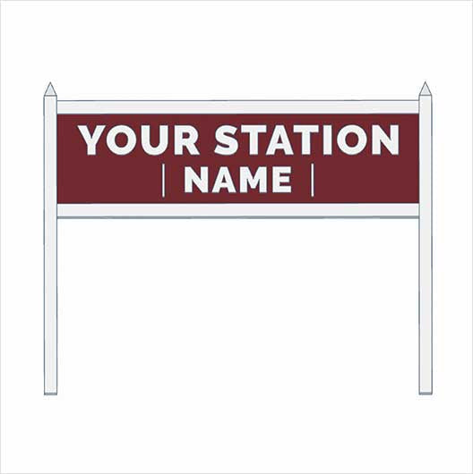 OO Scale Pre-Coloured Personalised Station Name Board - Two Lines