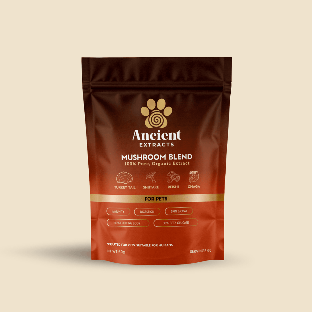 Ancient Extracts Mushroom Blend for Pets - 30% Beta-Glucans, Fruiting Body Extracts