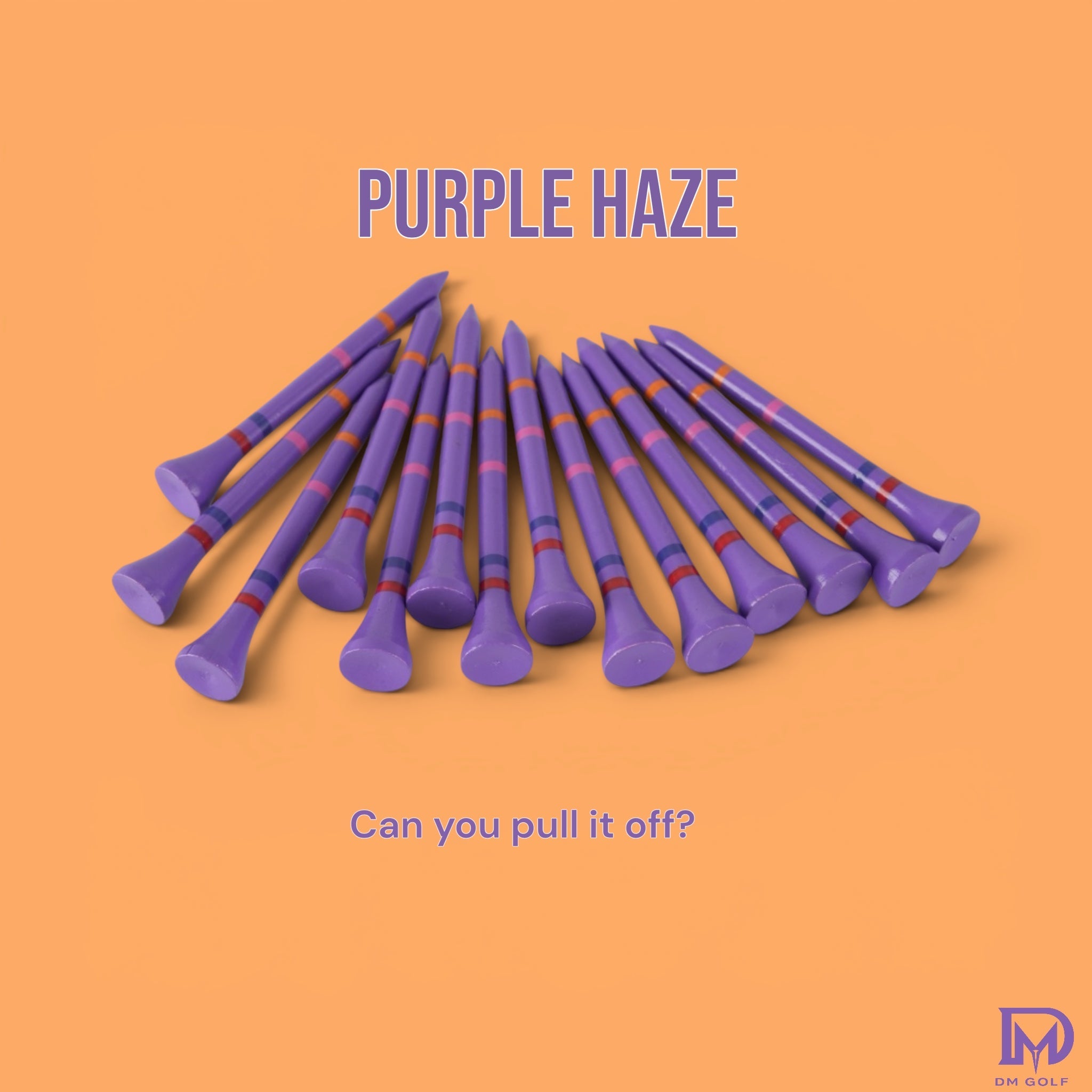 DM Golf Purple Haze Bamboo Tees - 30 Pack, Castle Marked