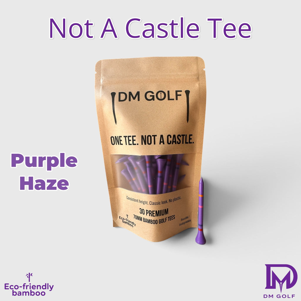 DM Golf Purple Haze Bamboo Tees - 30 Pack, Castle Marked