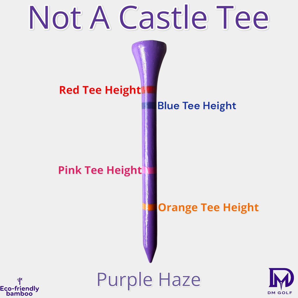 DM Golf Purple Haze Bamboo Tees - 30 Pack, Castle Marked