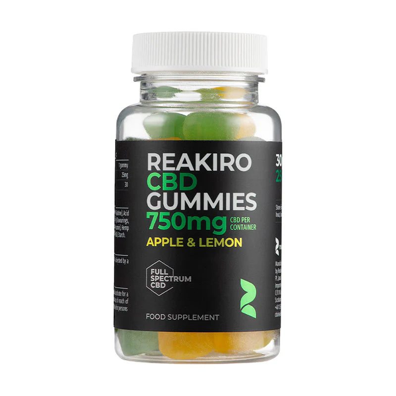 Reakiro Full Spectrum CBD Vegan Gummies 300mg to 1500mg - 30 Pieces