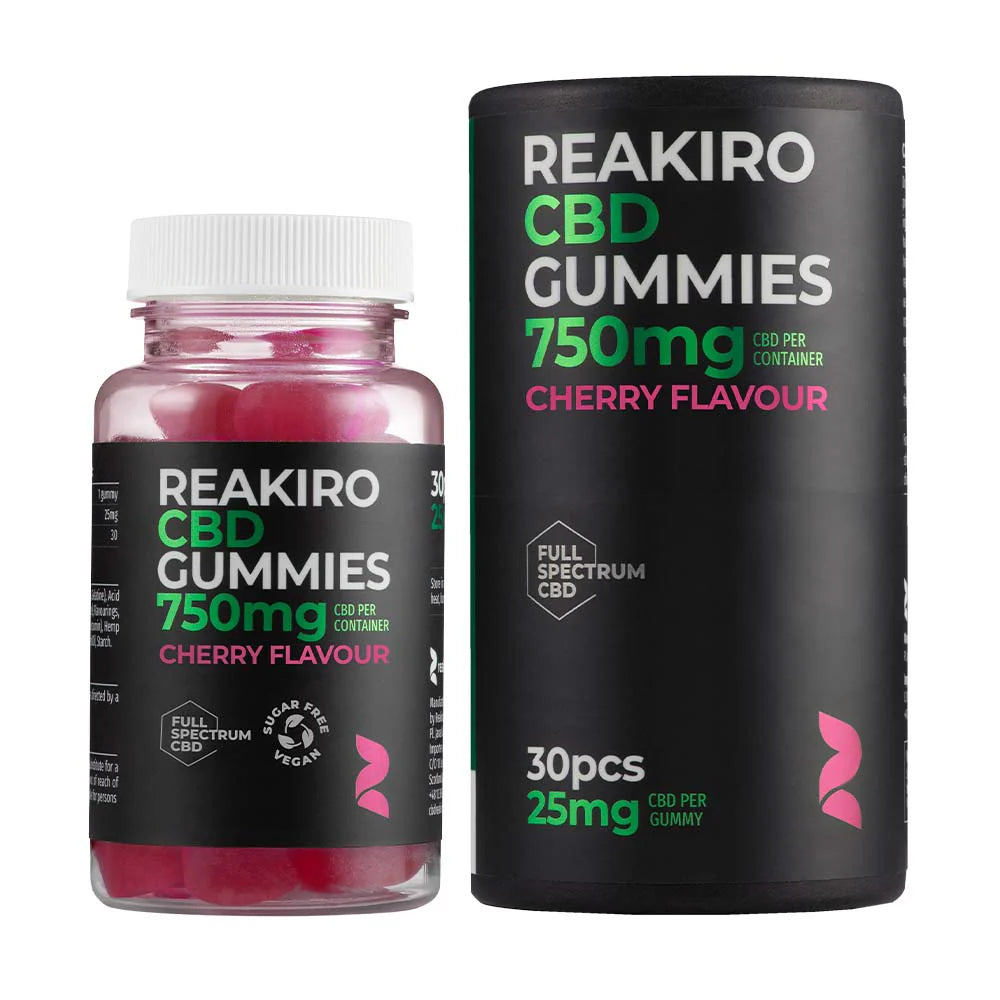 Reakiro Full Spectrum CBD Vegan Gummies 300mg to 1500mg - 30 Pieces