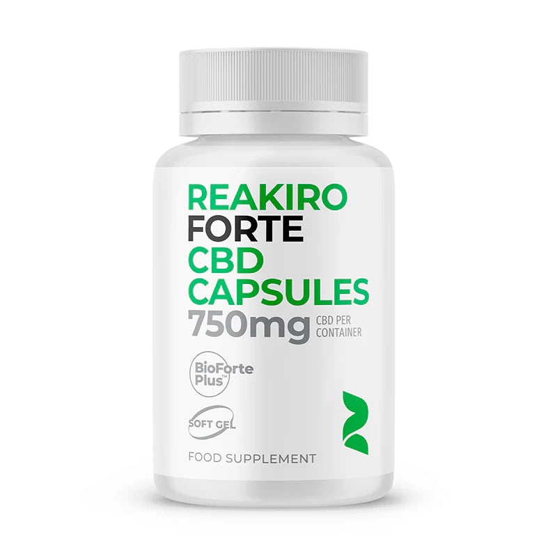Reakiro Forte CBD Soft Gel Capsules 750mg-1200mg - 60 Caps with BioMax