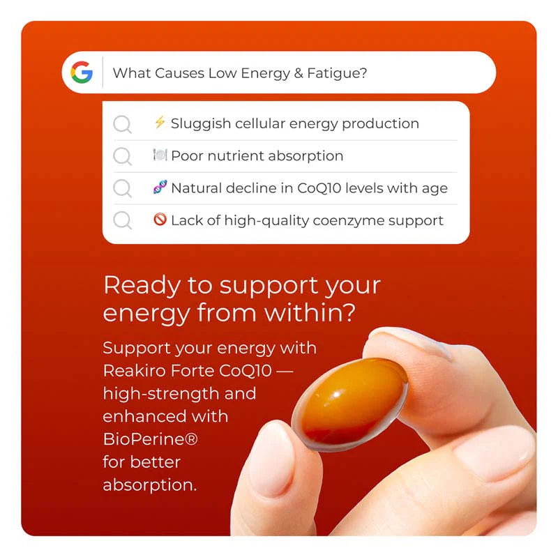 Reakiro Forte Coenzyme Q10 12000mg - 60 High-Absorption Capsules
