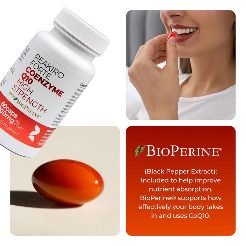 Reakiro Forte Coenzyme Q10 12000mg - 60 High-Absorption Capsules