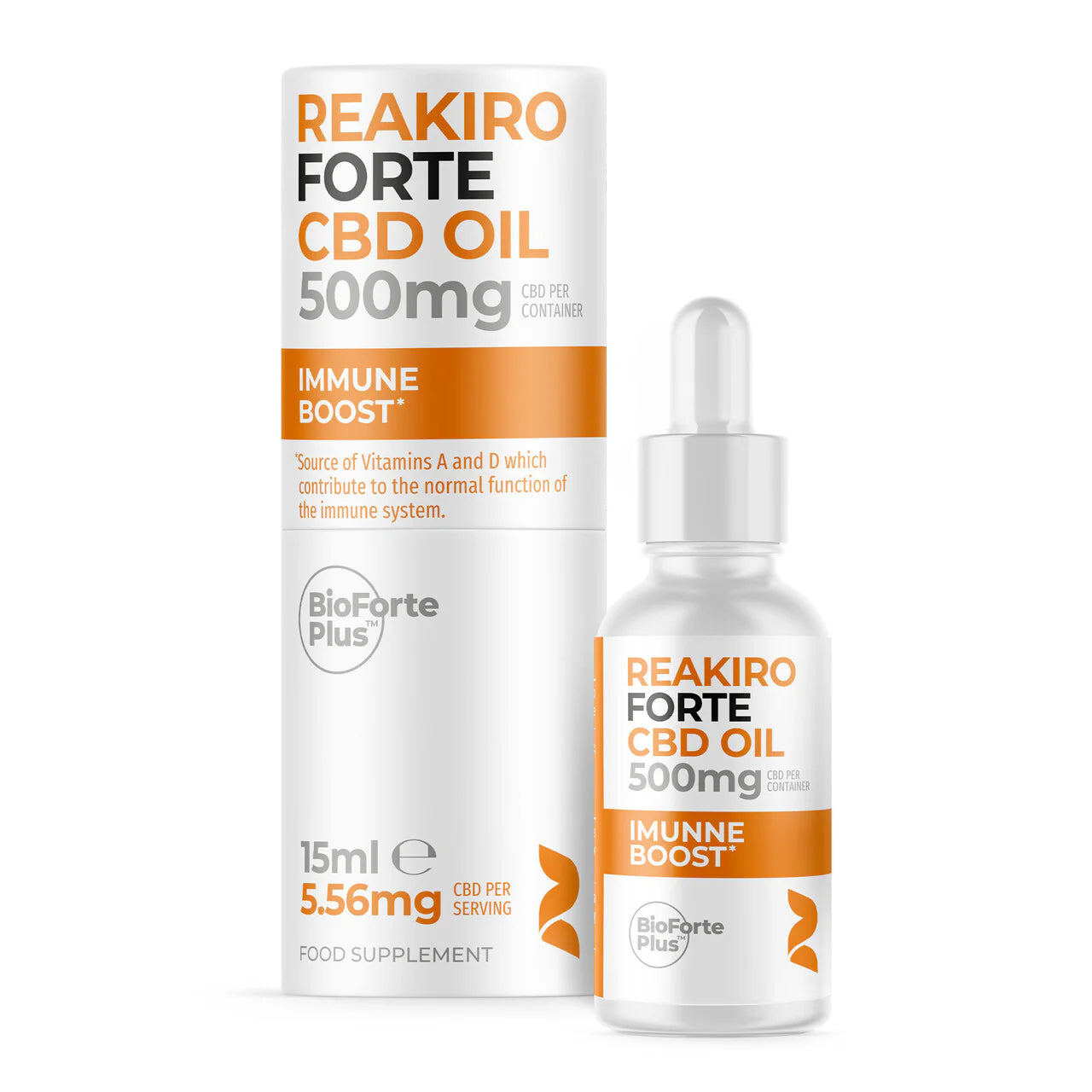 Reakiro Forte CBD Oil 500mg to 1000mg with BioMax Forte - 15ml