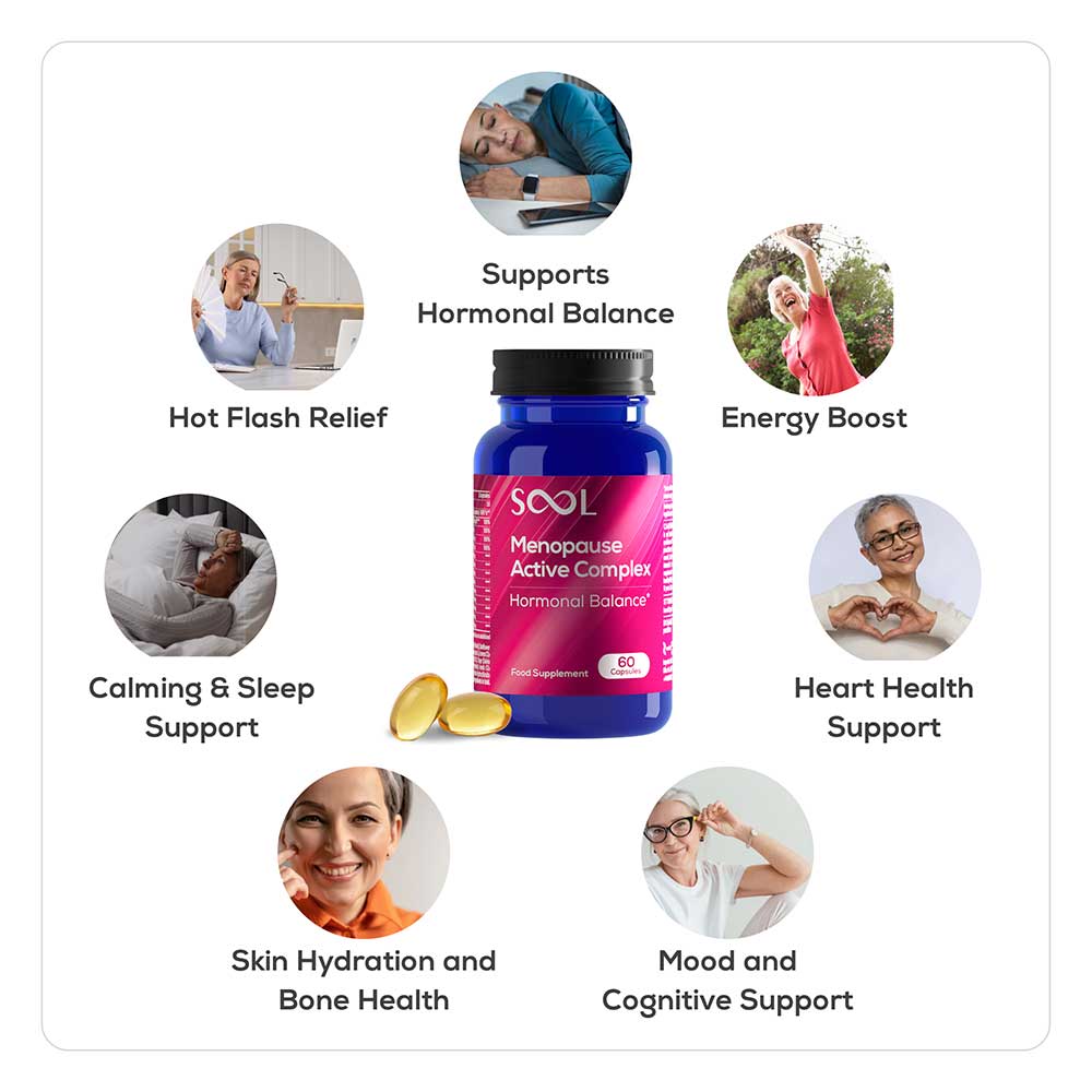 SOOL Menopause Active Complex Soft Gel Capsules - Hormonal Support 60 Caps