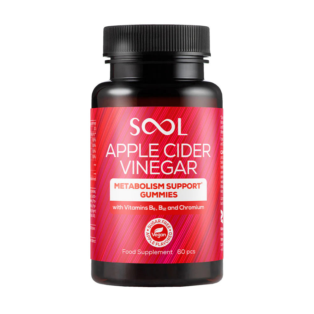 SOOL 500mg Apple Cider Vinegar Gummies - 60 Count for Health