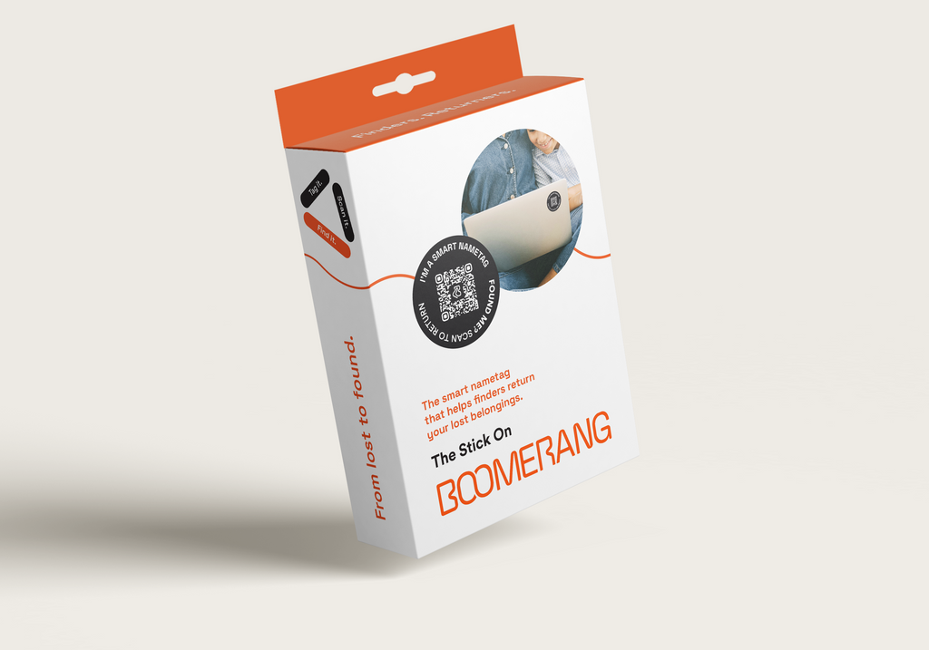 Boomerang Circle Stick On Tags 24 Pack - Large