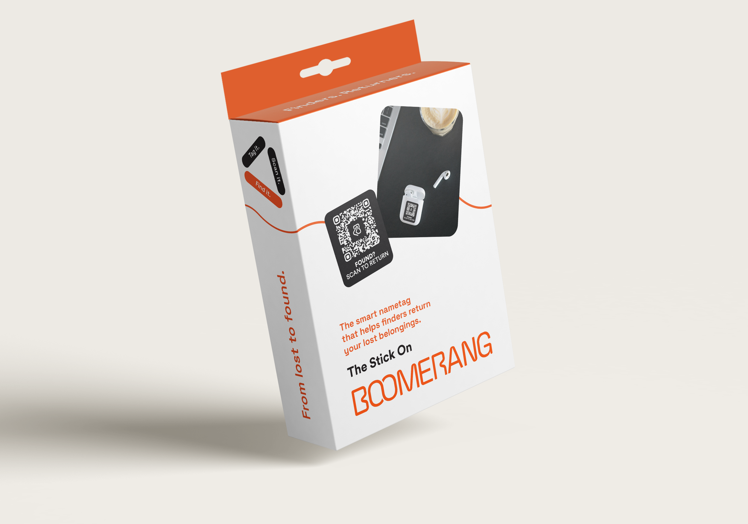 Boomerang Stick On Tags 24 Pack - Assorted Shapes