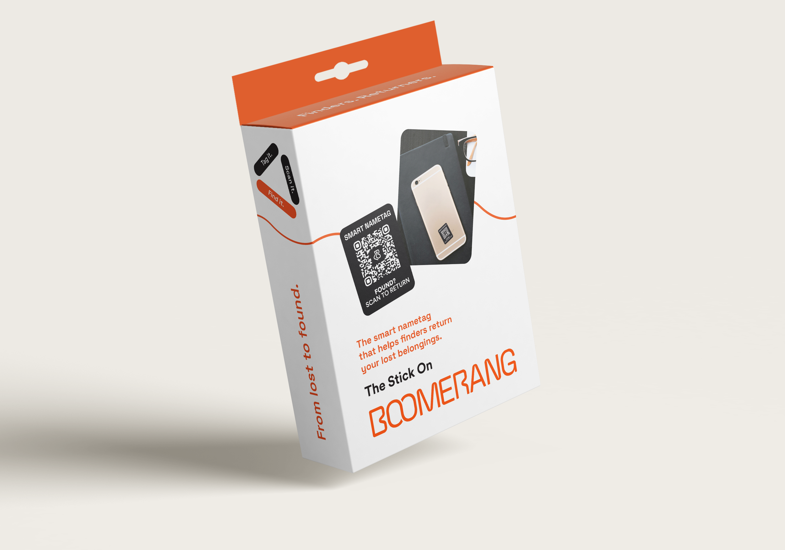 Boomerang Stick On Tags 24 Pack - Assorted Shapes