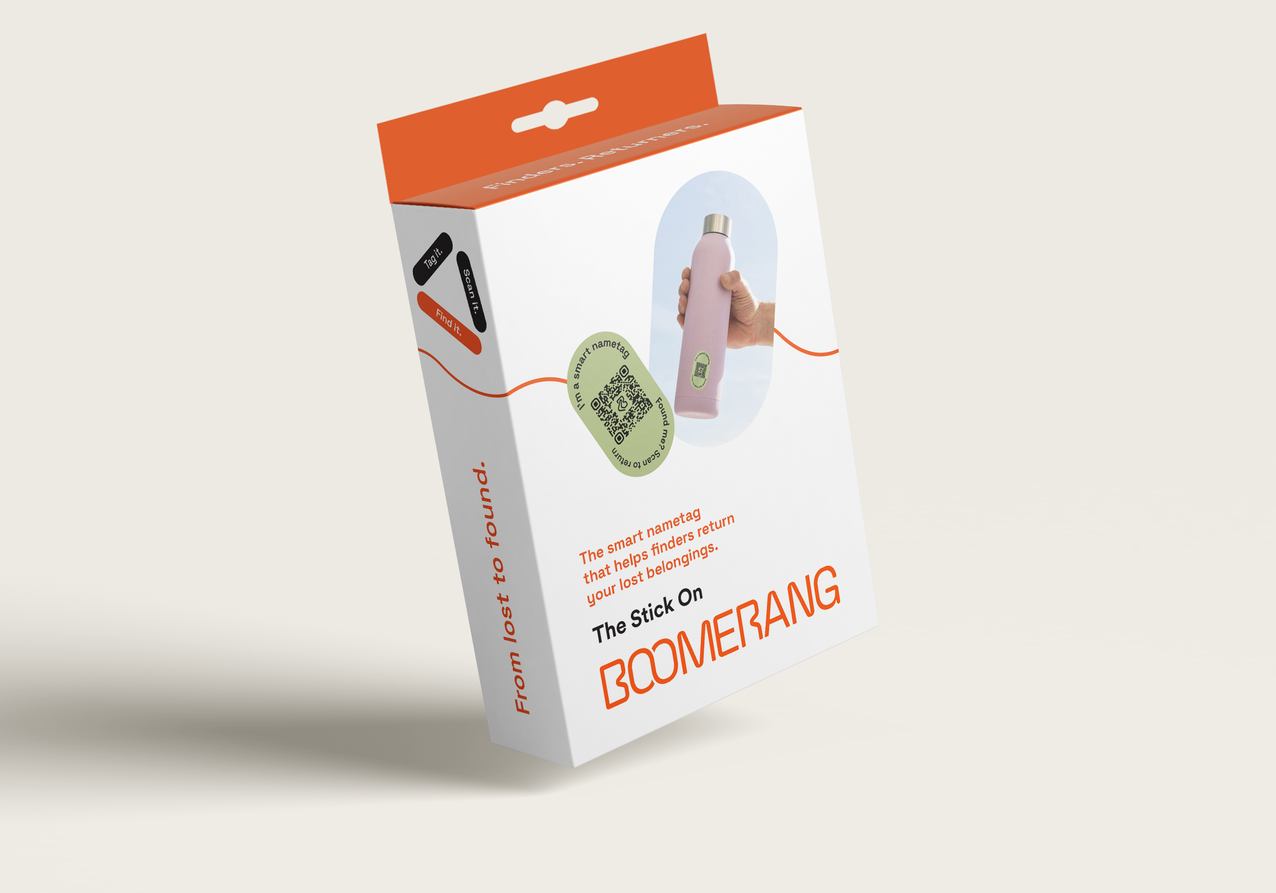 Boomerang Stick On Tags 24 Pack - Assorted Shapes
