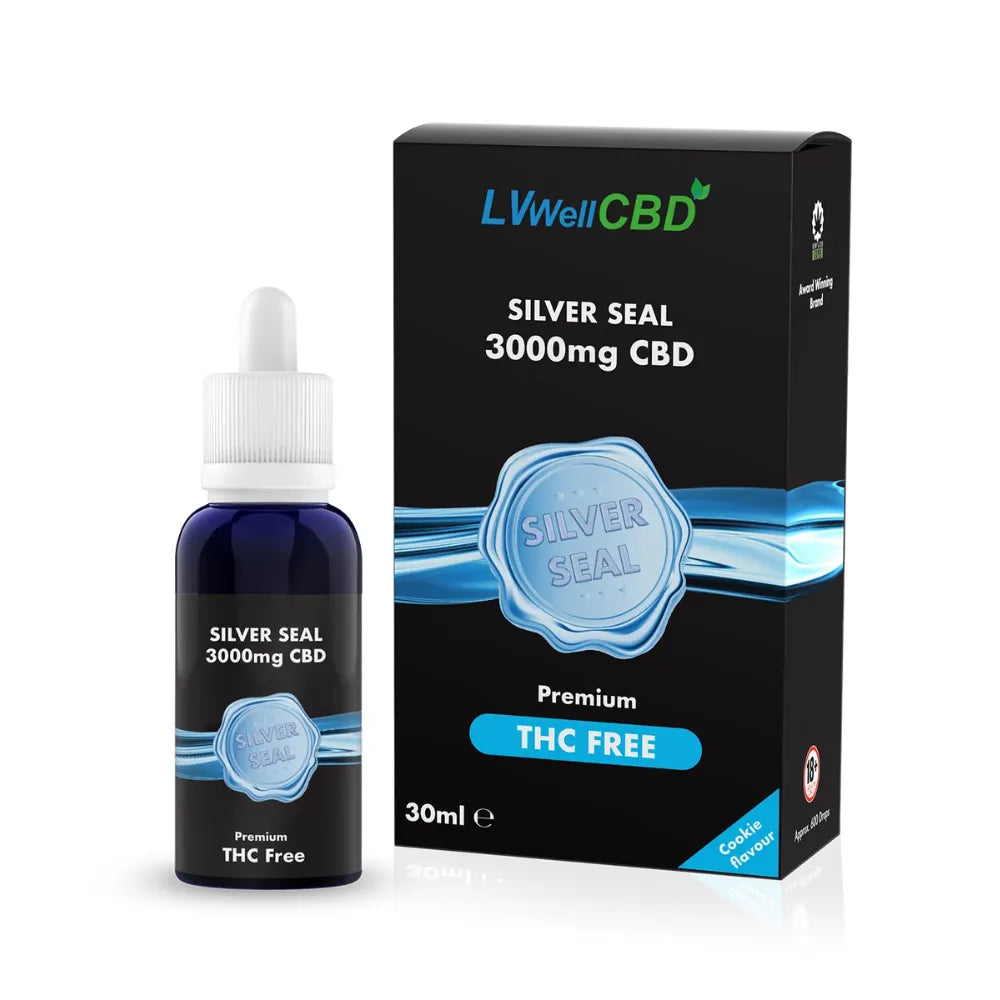 LVWell CBD Silver Seal THC Free Oral CBD Oil Smooth Cookie 500mg to 5000mg