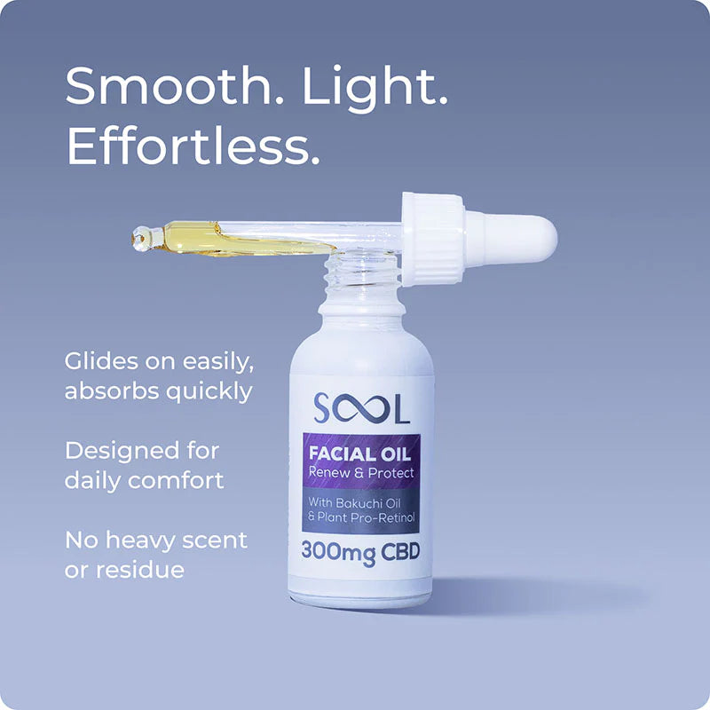 SOOL 300mg Renew & Protect CBD Facial Oil CBD - 30ml