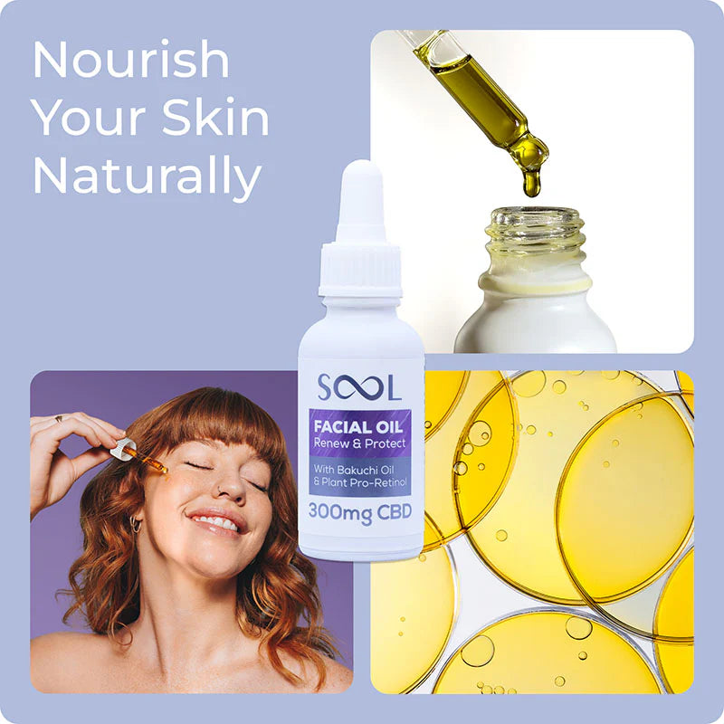 SOOL 300mg Renew & Protect CBD Facial Oil CBD - 30ml