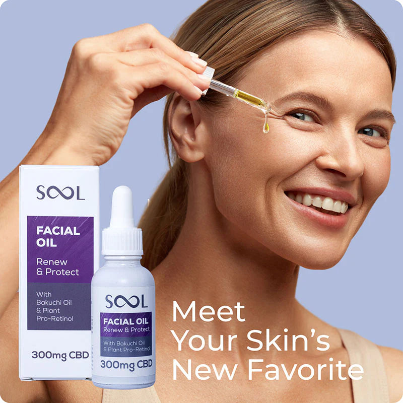 SOOL 300mg Renew & Protect CBD Facial Oil CBD - 30ml