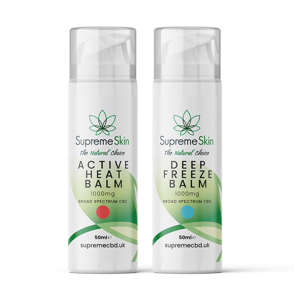 CBD Active Heat Balm 50ml & CBD Deep Freeze 50ml Balm Workout Bundle