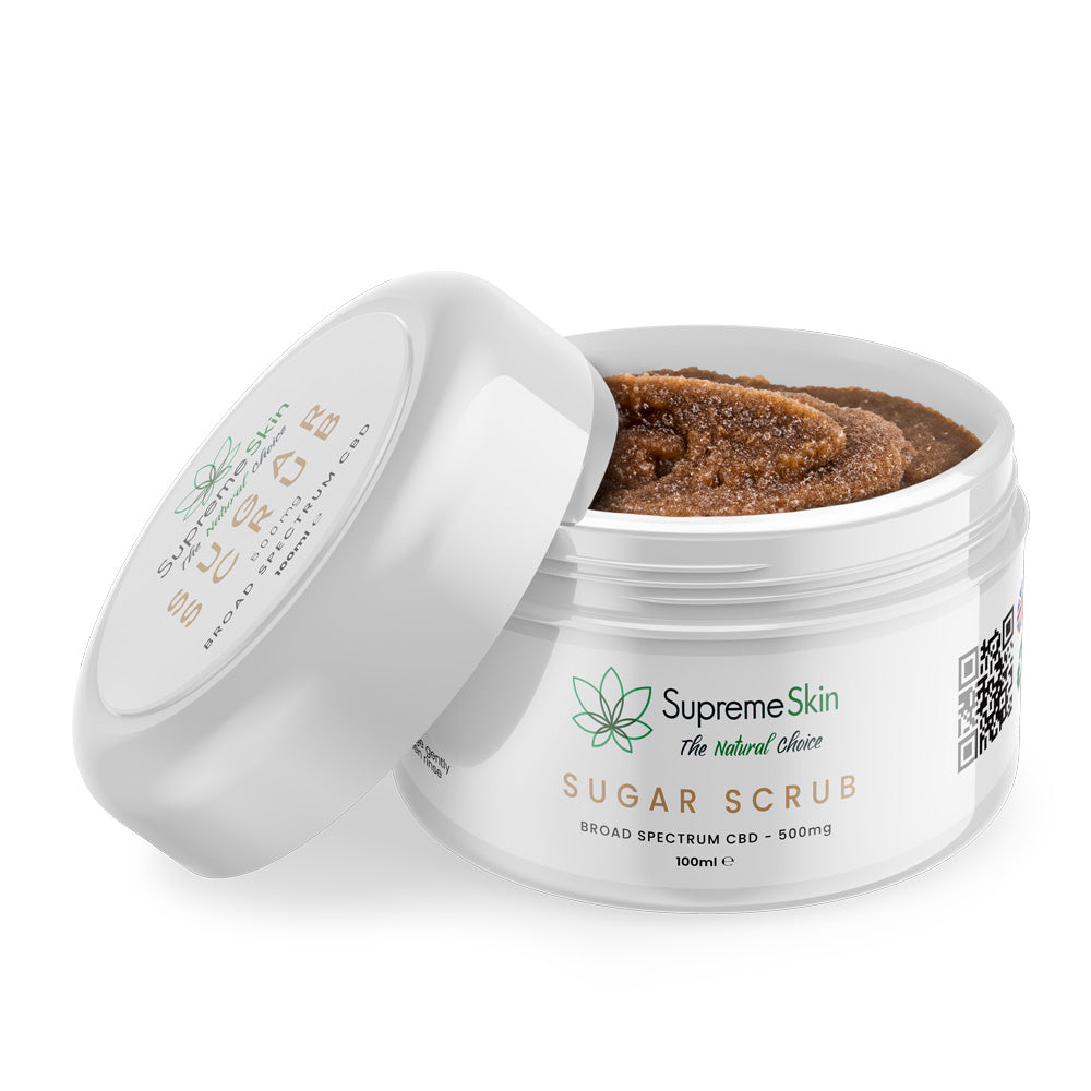 SupremeCBD CBD Sugar Scrub Exfoliant 500mg to 1000mg
