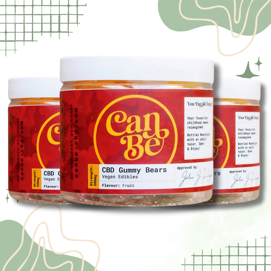 CanBe 800mg CBD Vegan Gummy Bears - 25 Pieces, Gluten-Free & THC-Free