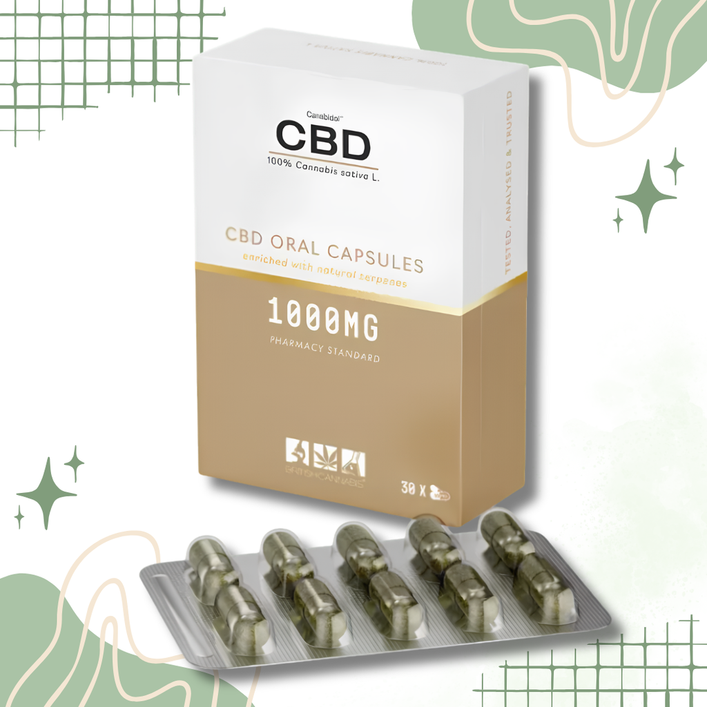 BRITISH CANNABIS 100% Cannabis Capsules 300mg & 1000mg 30 Caps