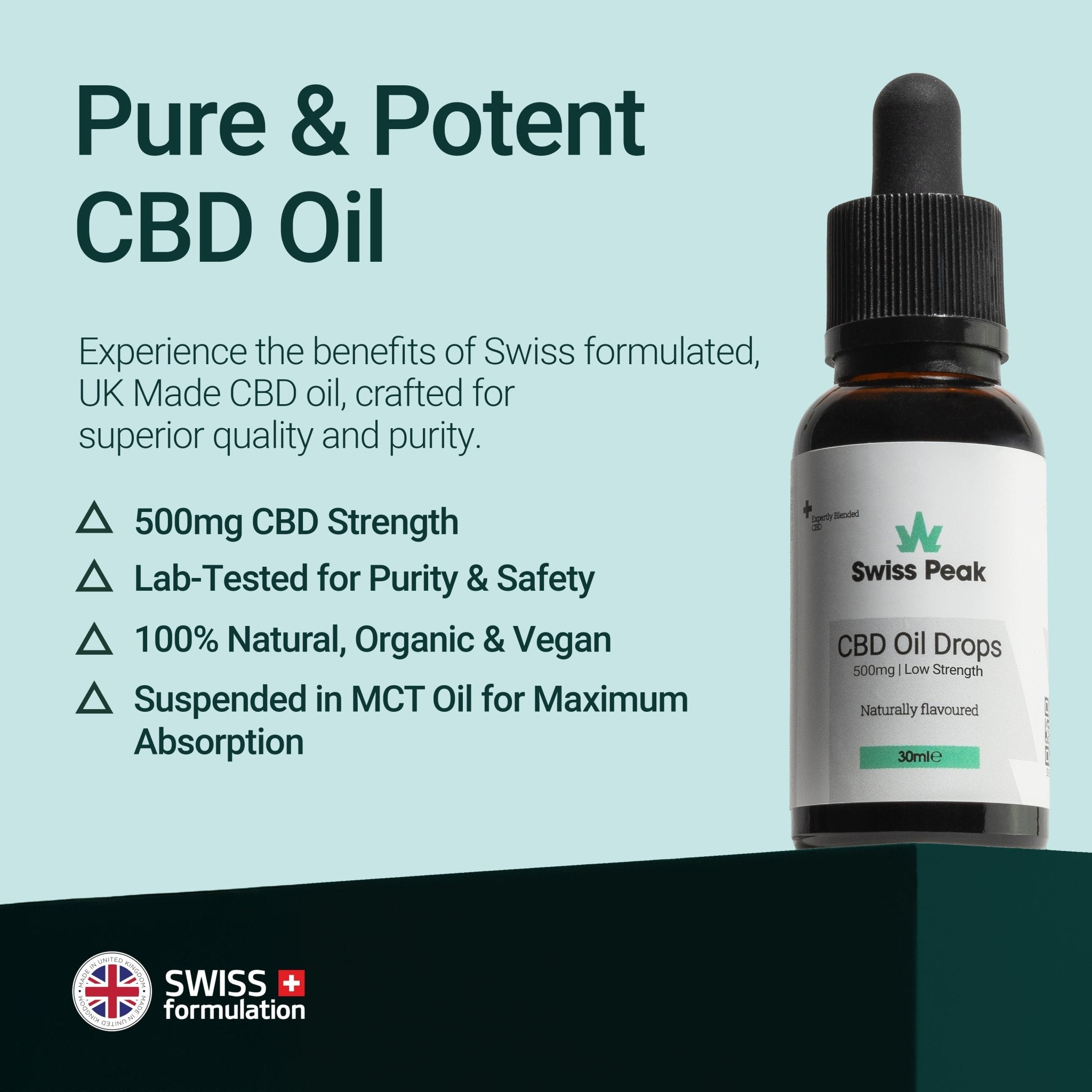 Swiss Peak Broad Spectrum CBD Oil for Wellness and Stress Support