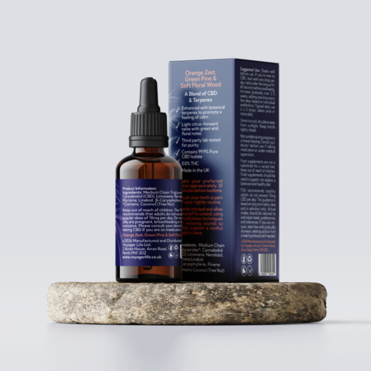 CBD Oil 6000mg 30ml Sleep Support CBD Isolate & Terpenes Citrus Flavour THC Free