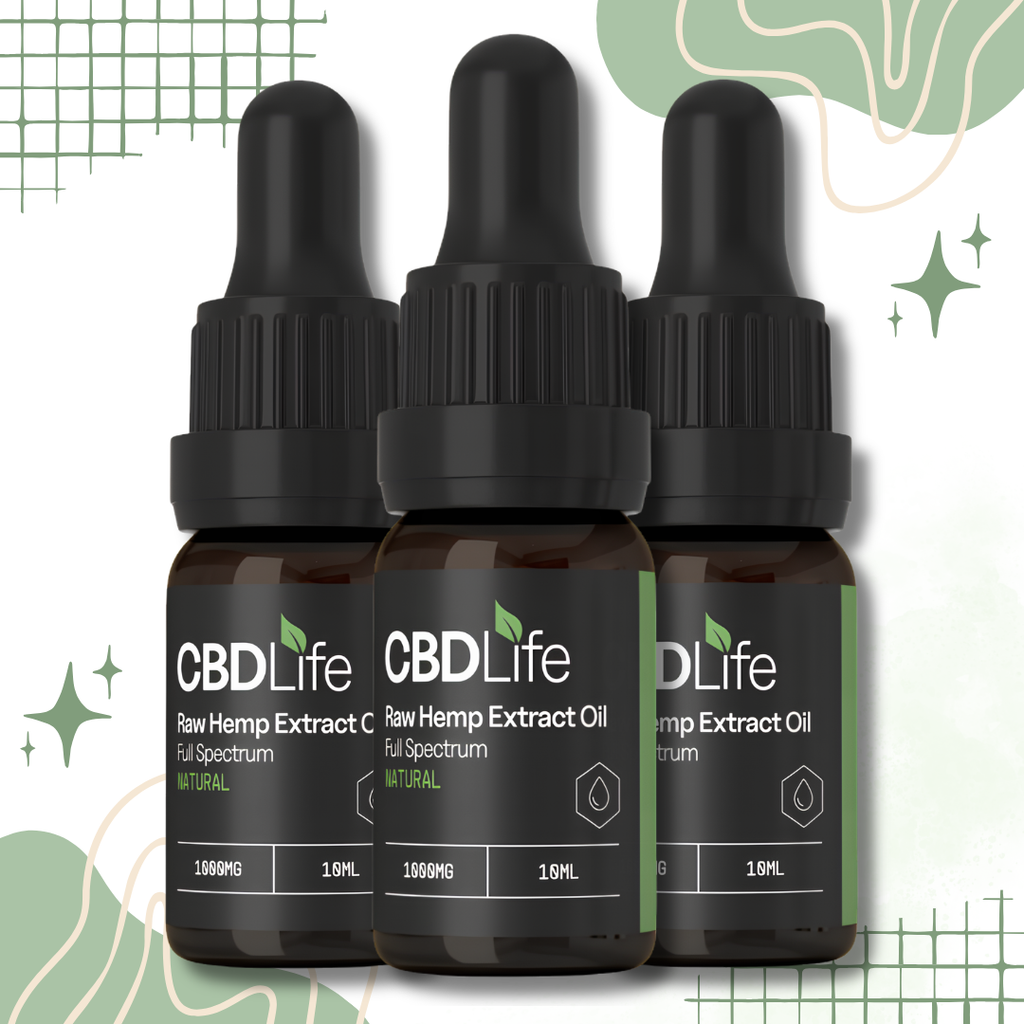 CBDLife Raw Hemp Extract Oil 500mg to 200mg CBD+CBDa – 10ml