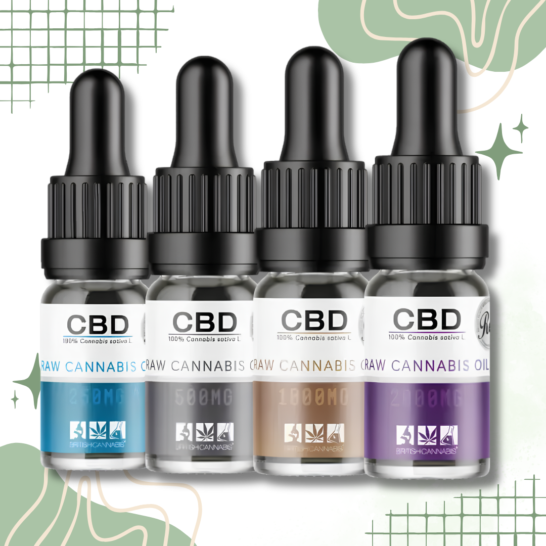 BRITISH CANNABIS RAW 100% Cannabis Oil (10ml CBD Oral Dropper)