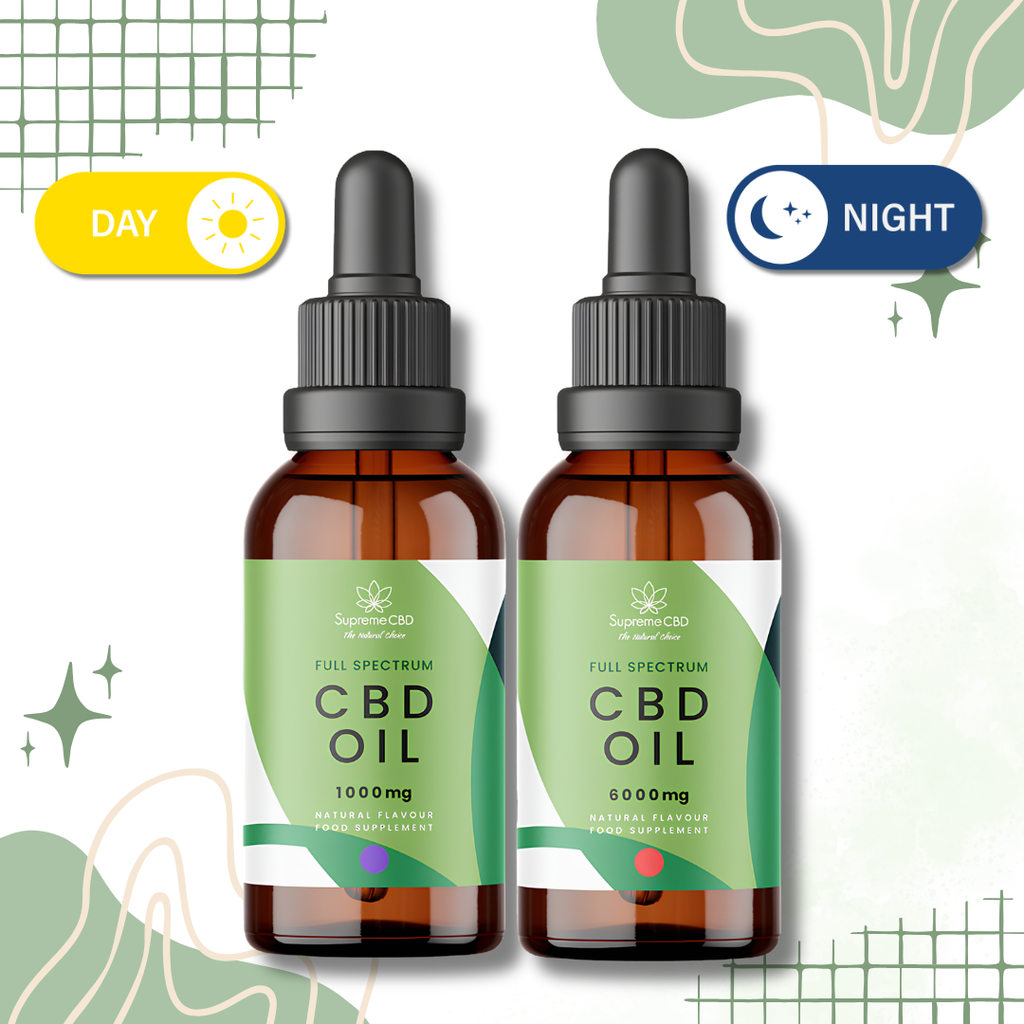 SupremeCBD Day 1000mg and Night 6000mg CBD Oil Bundle
