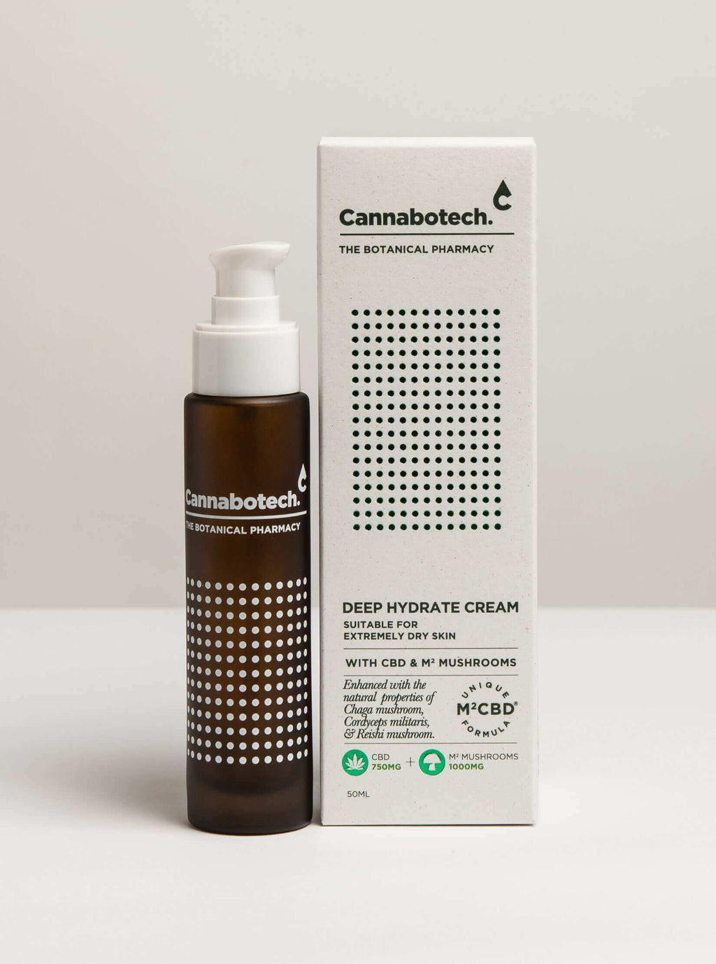CBD & Mushroom Face Cream by Voyager Deep Hydrate Cream 50ml 750mg