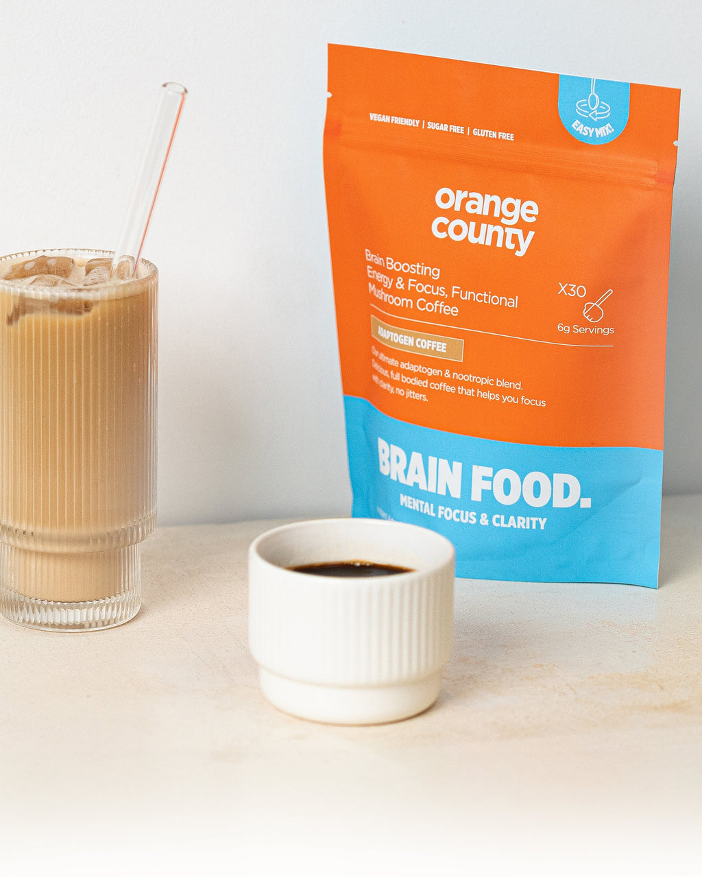 Orange County BRAIN FOOD Focus & Energy Mushroom Coffee Supplement