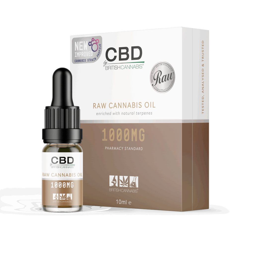 BRITISH CANNABIS RAW 100% Cannabis Oil (10ml CBD Oral Dropper)