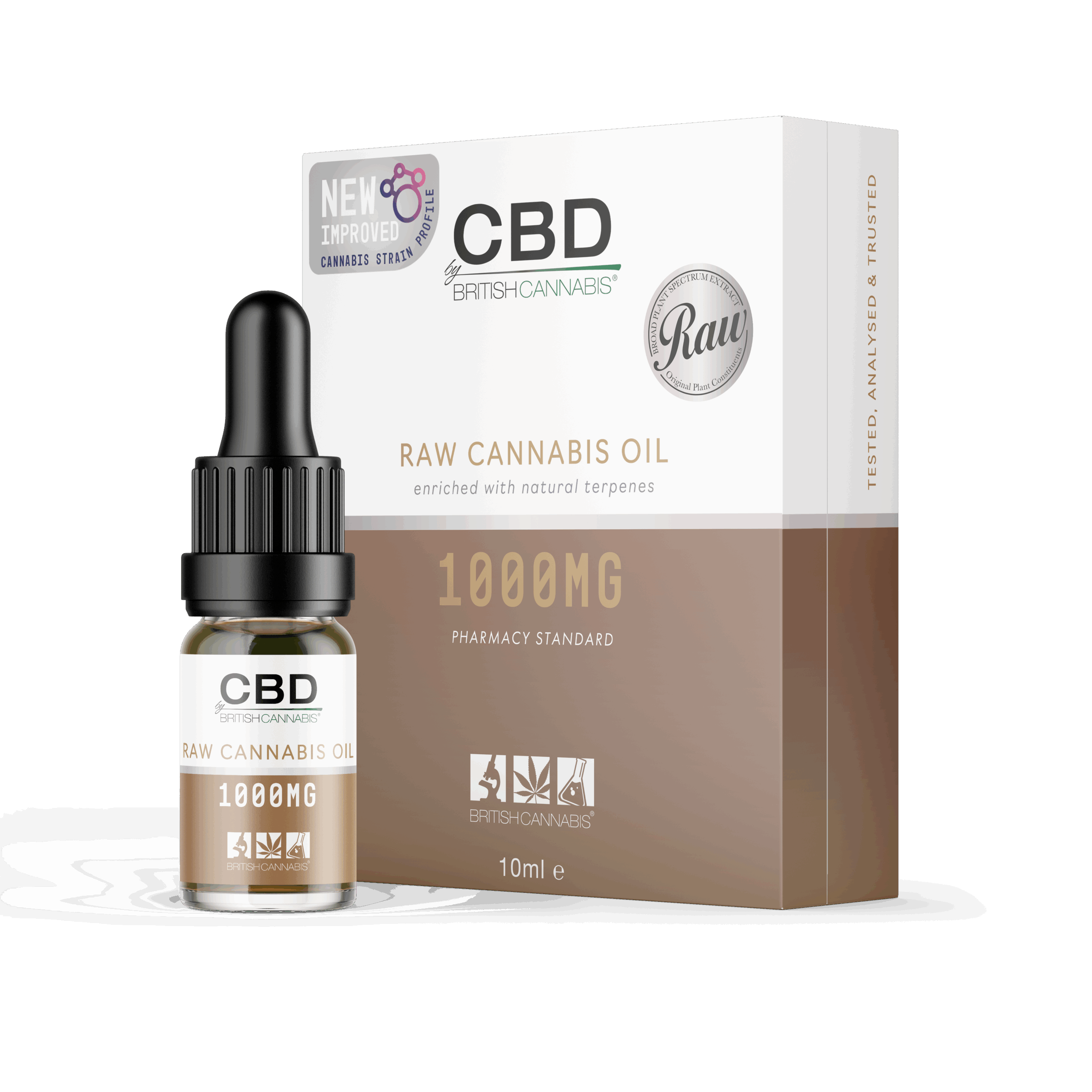 BRITISH CANNABIS RAW 100% Cannabis Oil (10ml CBD Oral Dropper)